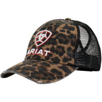Womens Embossed Logo Cheetah Print Cap